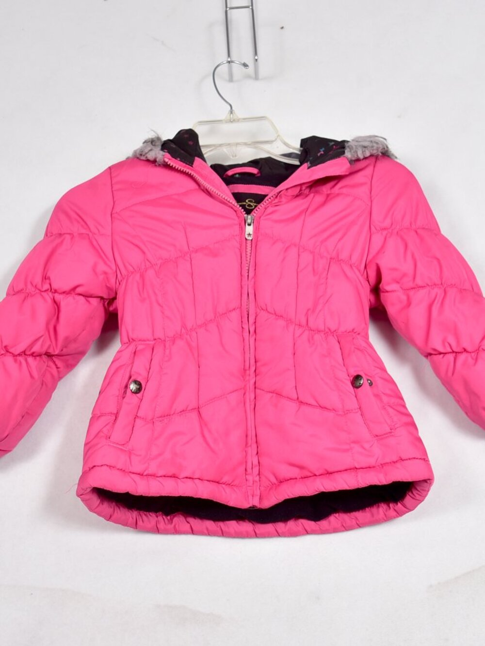 Jessica Simpson Girls Pink Puffer Coat Size 5/6 Hooded